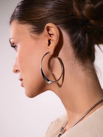 Глянцевые овальные серьги