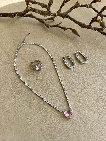 Серьги-кольца из кристаллов