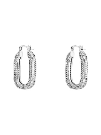 Серьги-кольца из кристаллов