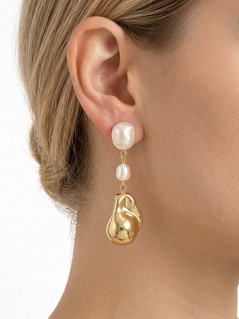 Элегантные серьги с перламутром