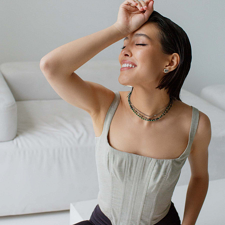 3D-пусеты в форме сердца