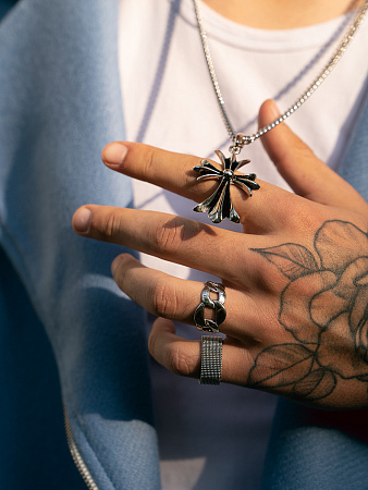 Классическая унисекс-цепь с крестом