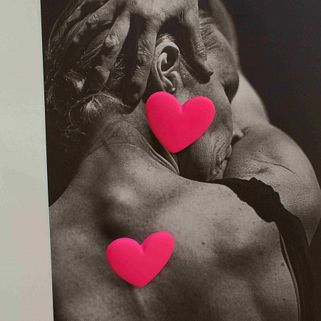 Матовые пусеты-сердца