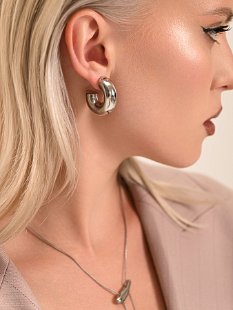 Объемные серьги-кольца