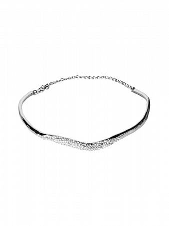 Изогнутое колье с кристаллами