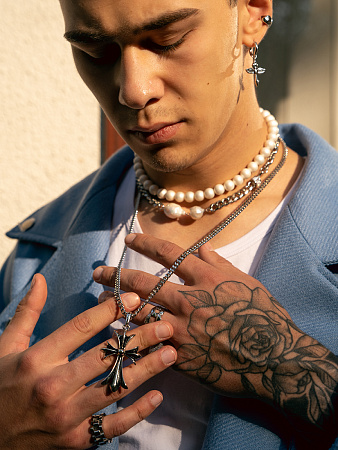 Классическая унисекс-цепь с крестом