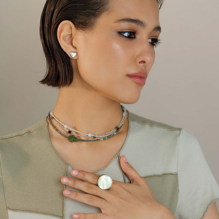 3D-пусеты в форме сердца