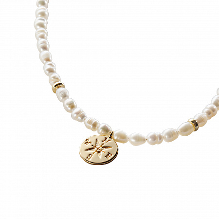 Чокер с подвесом-монетой