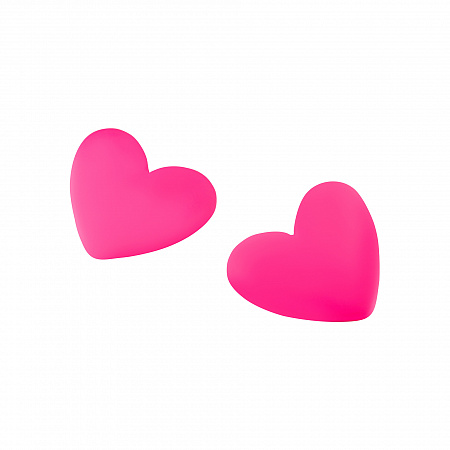 Матовые пусеты-сердца