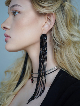 Мерцающие удлиненные серьги