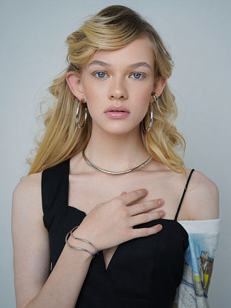 Гранжевые серьги-кольца