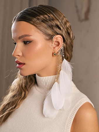 Этнический кафф с перьями