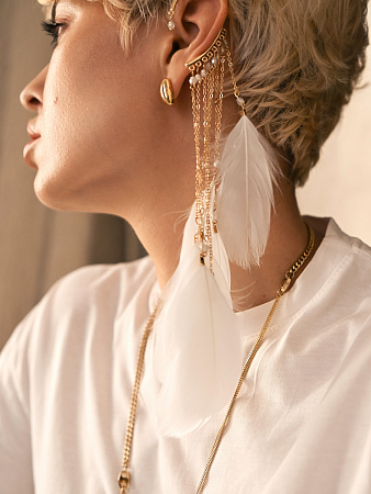 Этнический кафф с перьями