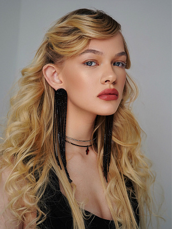 Мерцающие удлиненные серьги