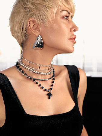 Объемные серьги-лепестки