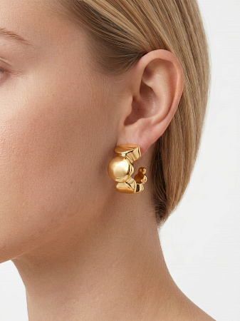 Ажурные золотистые серьги