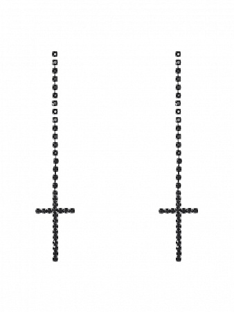 Утонченные серьги-кресты