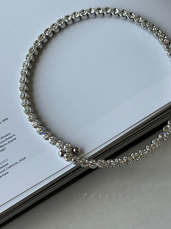 Искристый чокер с кристаллами