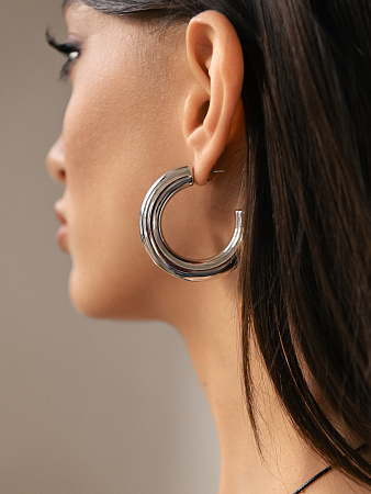 Массивные серьги-кольца