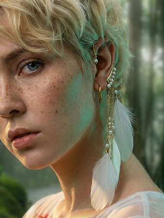 Этнический кафф с перьями