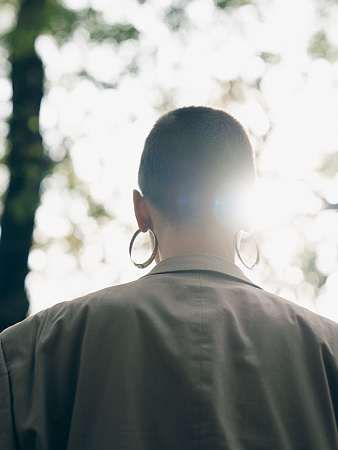 Глянцевые овальные серьги