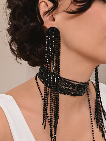 Мерцающие удлиненные серьги