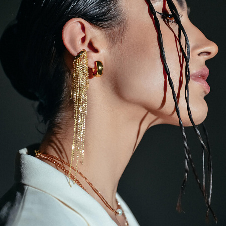 Искрящийся кафф с цепями