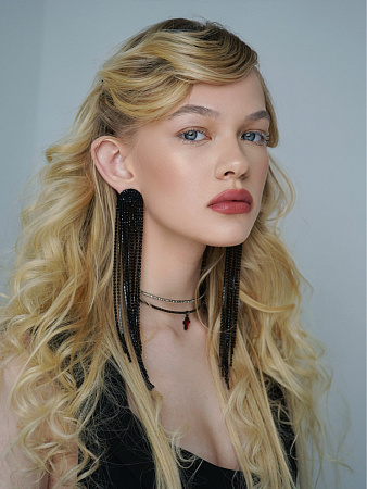 Мерцающие удлиненные серьги