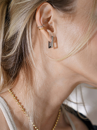 Серьги прямоугольной формы