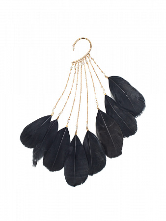 Кафф в бохо стиле с перьями