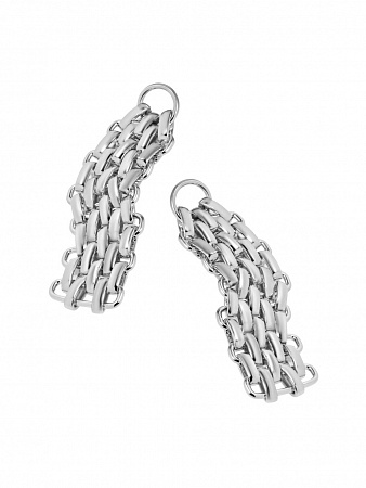 Массивные серьги с плетением