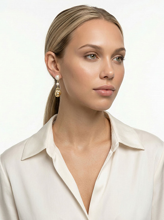 Элегантные серьги с перламутром