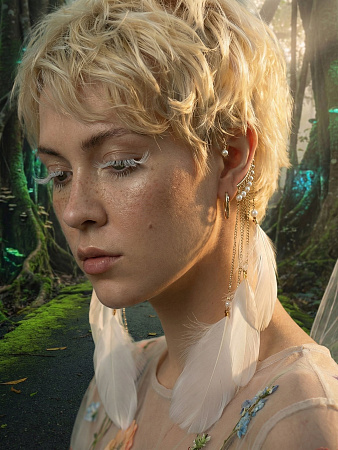 Этнический кафф с перьями