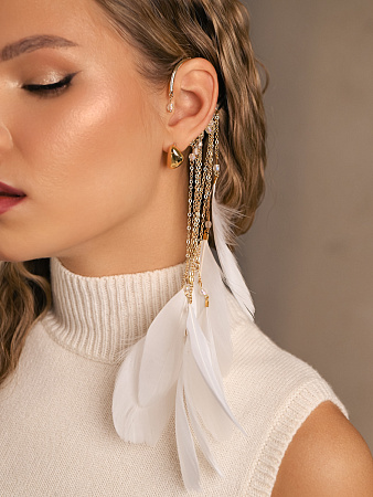 Этнический кафф с перьями