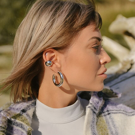 Массивные серьги-кольца