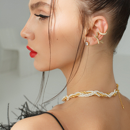 Космический кафф с цирконами Космический кафф с цирконами